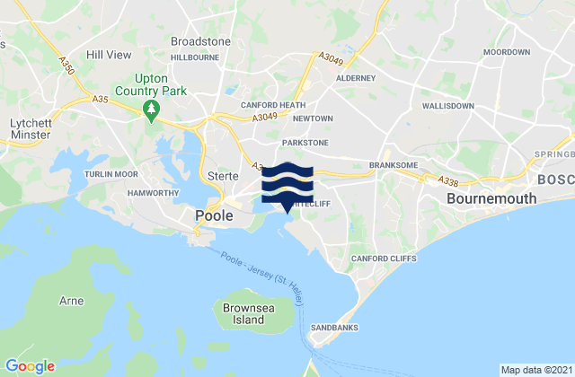 Parkstone, United Kingdomの潮見表地図