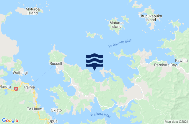 Paroa Bay, New Zealandの潮見表地図