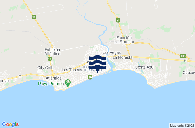 Parque del Plata, Argentinaの潮見表地図