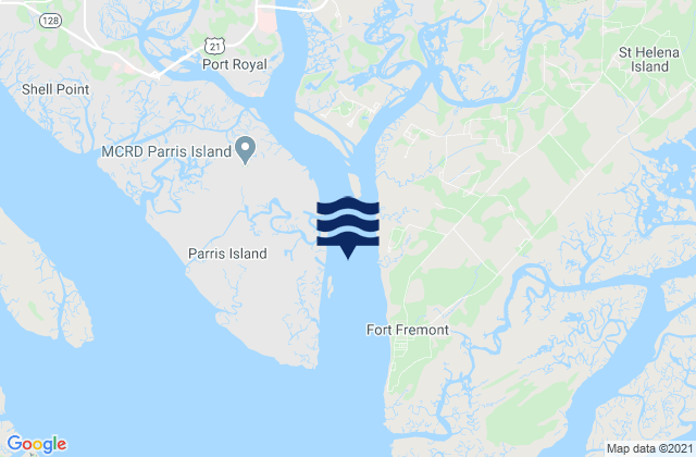 Parris Island Beaufort River, United Statesの潮見表地図