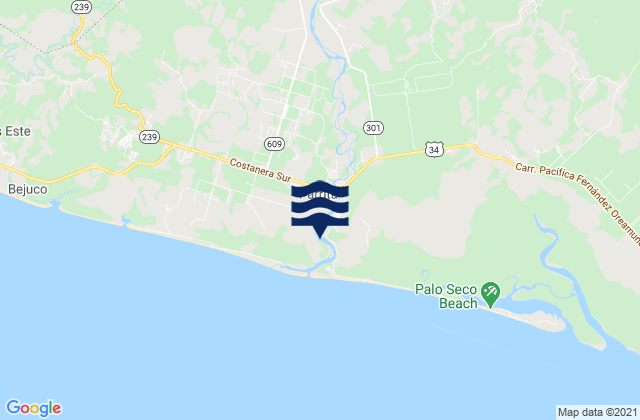 Parrita, Costa Ricaの潮見表地図