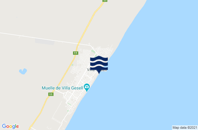 Partido de Villa Gesell, Argentinaの潮見表地図