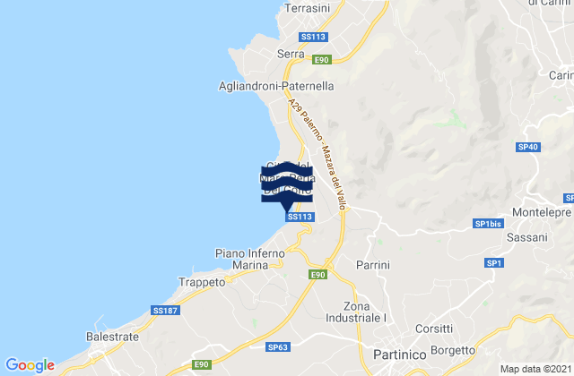 Partinico, Italyの潮見表地図