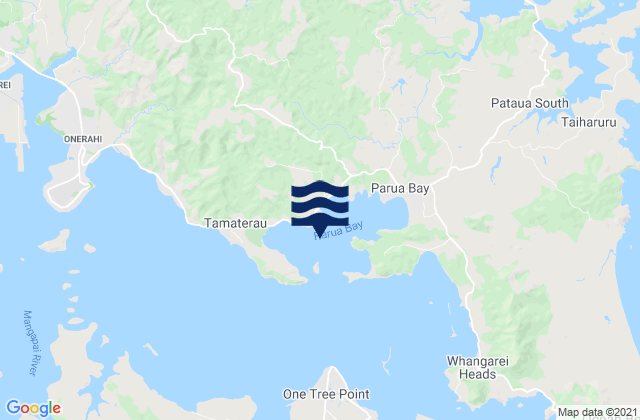 Parua Bay, New Zealandの潮見表地図