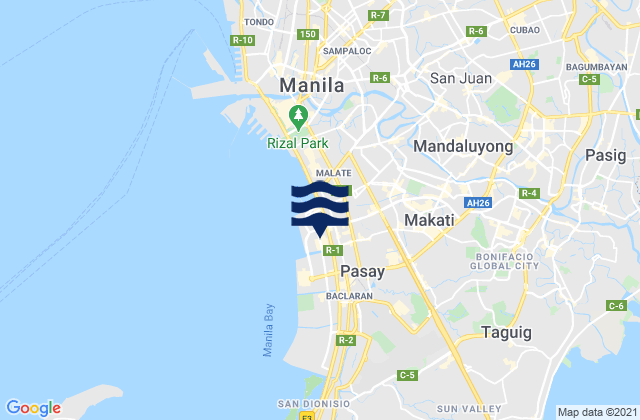 Pasay City, Philippinesの潮見表地図