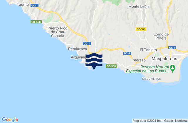Pasito Blanco (Gran Canaria), Spainの潮見表地図