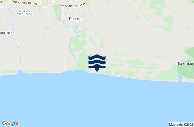Paso Blanco, Panamaの潮見表地図
