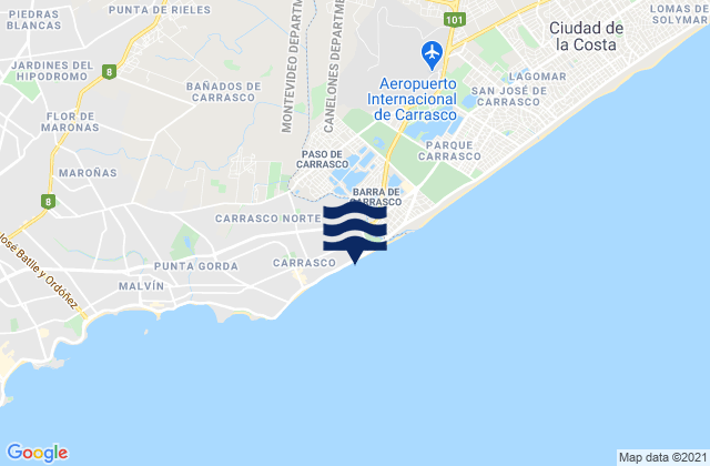 Paso de Carrasco, Uruguayの潮見表地図