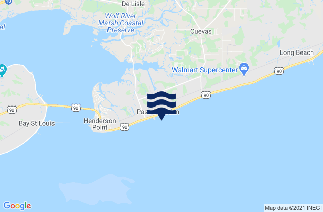Pass Christian Yacht Club Mississippi Sound, United Statesの潮見表地図