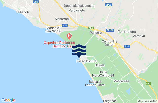 Passoscuro, Italyの潮見表地図