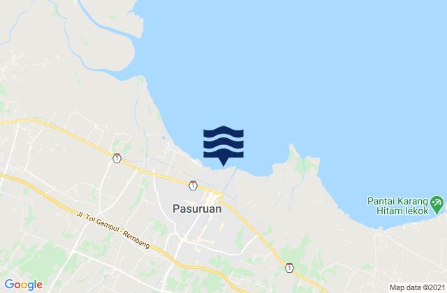 Pasuruan (Madura Str), Indonesiaの潮見表地図