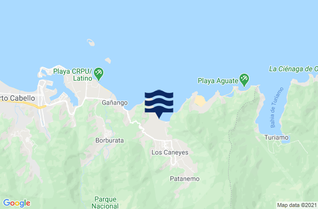 Patanemo, Venezuelaの潮見表地図