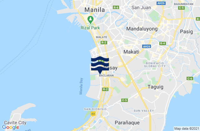 Pateros, Philippinesの潮見表地図