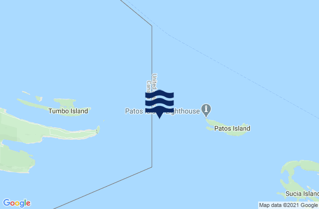 Patos Island Light 1.4 miles west of, United Statesの潮見表地図