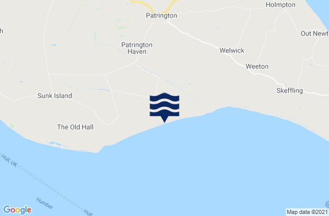 Patrington, United Kingdomの潮見表地図
