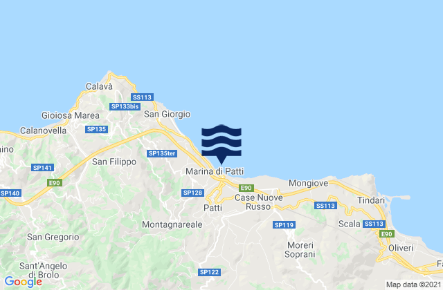 Patti, Italyの潮見表地図