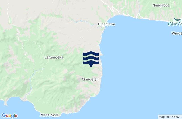 Pau, Indonesiaの潮見表地図