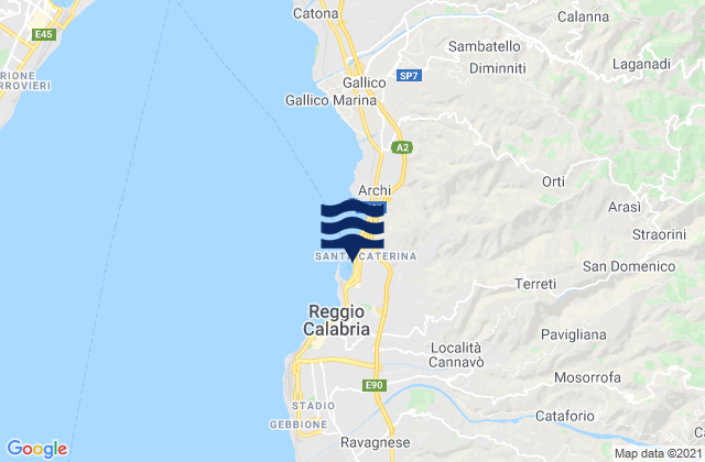 Pavigliana, Italyの潮見表地図