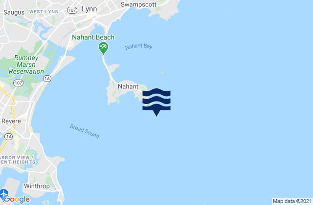 Pea Island 0.4 n.mi. southeast of, United Statesの潮見表地図