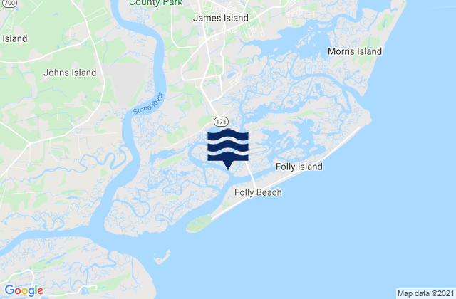 Pea Island, United Statesの潮見表地図