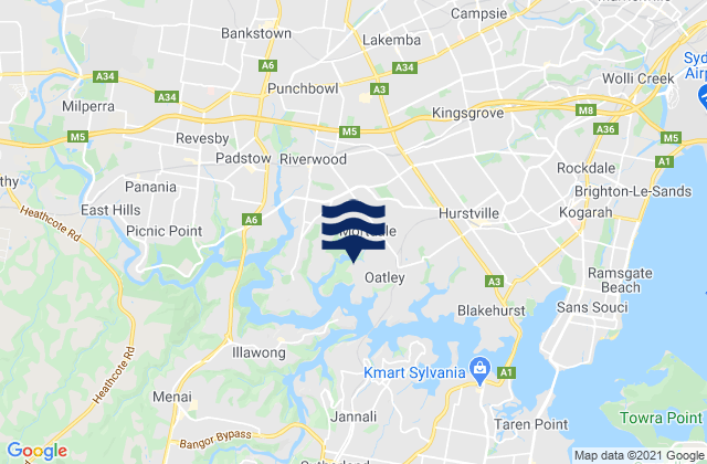 Peakhurst, Australiaの潮見表地図