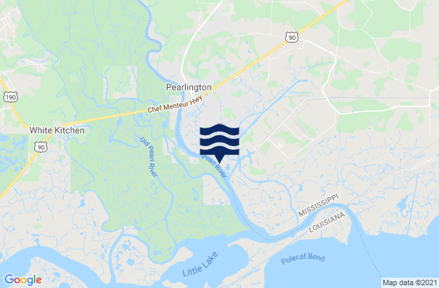 Pearlington, United Statesの潮見表地図