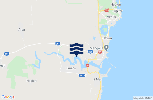 Pecineaga, Romaniaの潮見表地図