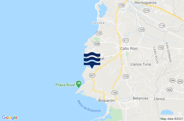 Pedernales Barrio, Puerto Ricoの潮見表地図