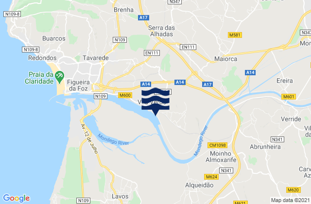 Pedra Branca, Portugalの潮見表地図