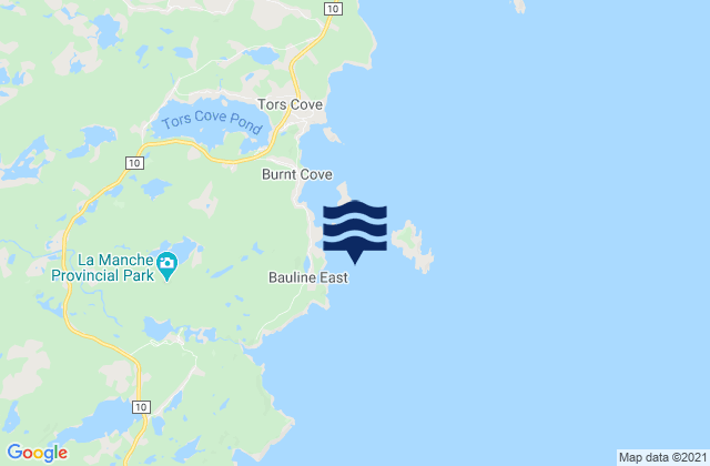 Pee Pee Island, Canadaの潮見表地図