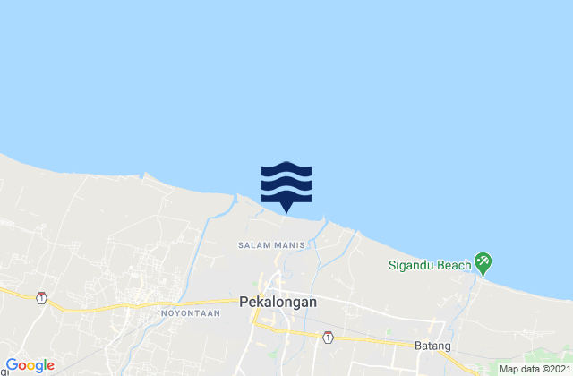 Pekalongan, Indonesiaの潮見表地図