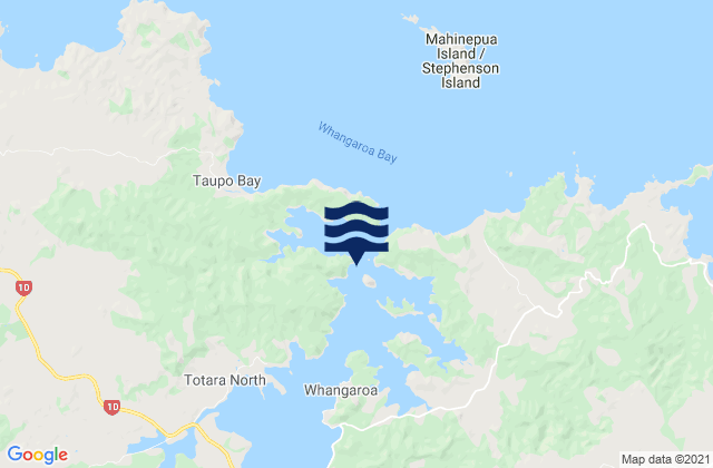 Pekapeka Bay, New Zealandの潮見表地図