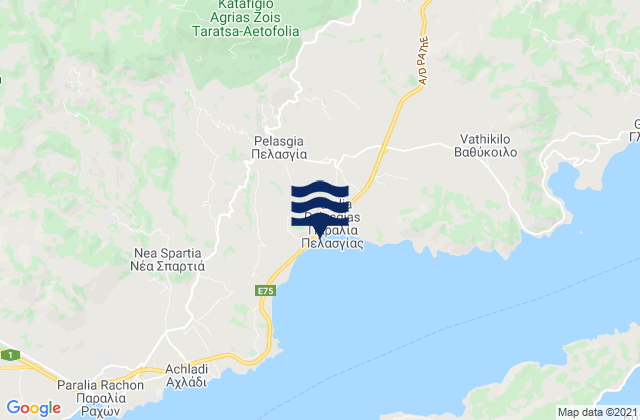 Pelasgía, Greeceの潮見表地図