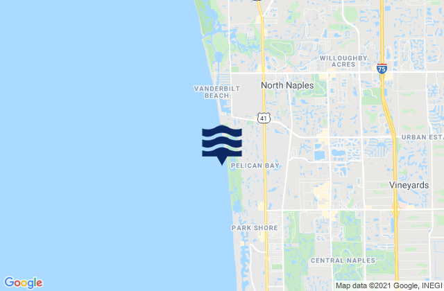 Pelican Bay, United Statesの潮見表地図
