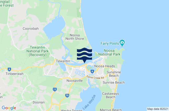 Pelican Beach, Australiaの潮見表地図