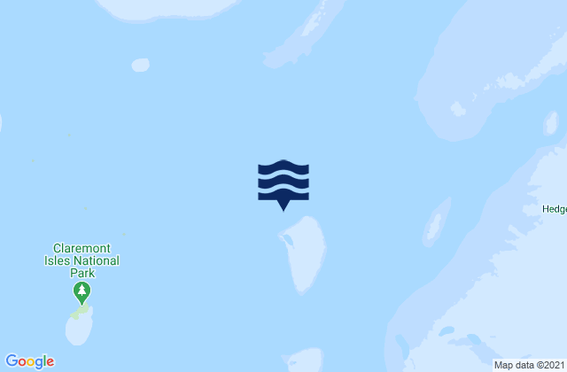 Pelican Island (East Coast), Australiaの潮見表地図
