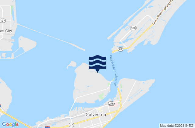 Pelican Island, United Statesの潮見表地図