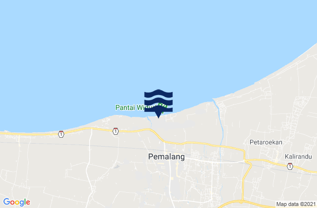 Pemalang, Indonesiaの潮見表地図