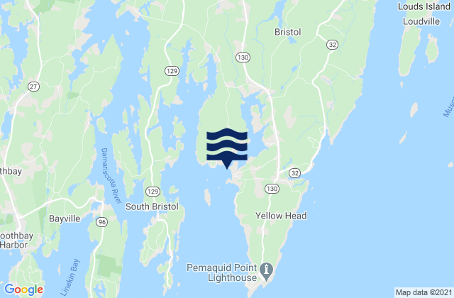 Pemaquid Harbor (Johns Bay), United Statesの潮見表地図