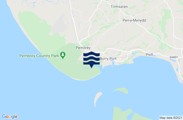 Pembrey, United Kingdomの潮見表地図