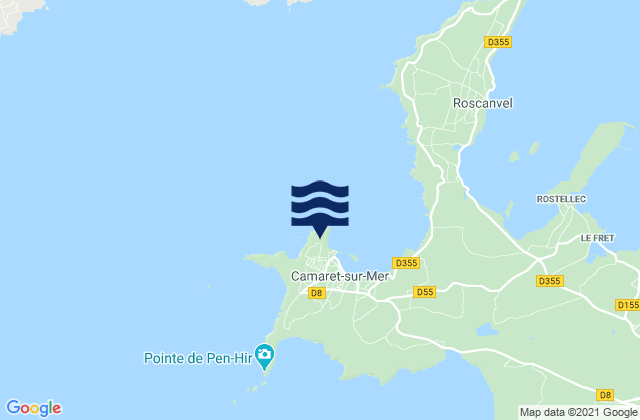 Pen-Hat, Franceの潮見表地図