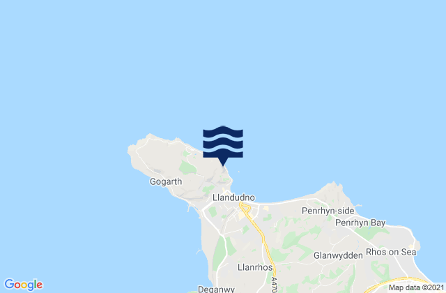 Pen Trwyn, United Kingdomの潮見表地図