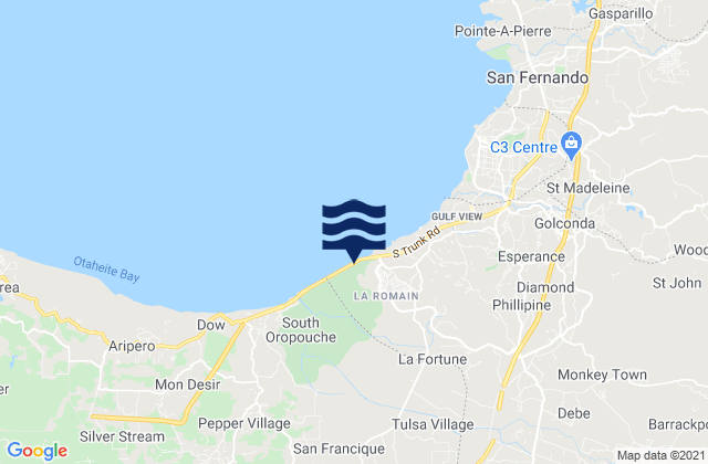 Penal/Debe, Trinidad and Tobagoの潮見表地図