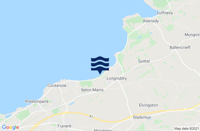 Pencaitland, United Kingdomの潮見表地図