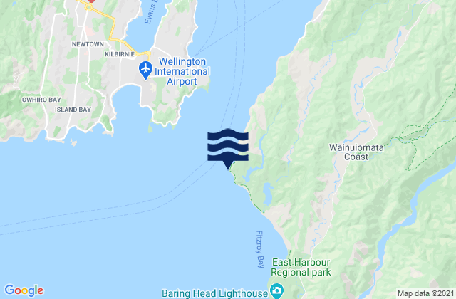 Pencarrow Head, New Zealandの潮見表地図