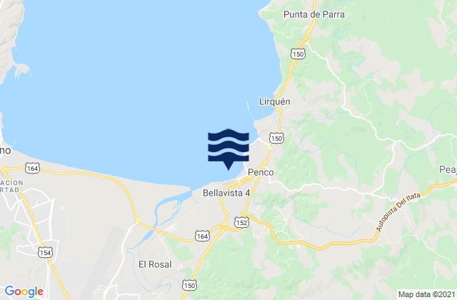 Penco, Chileの潮見表地図