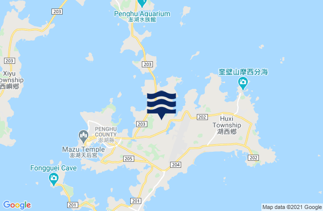 Penghu County, Taiwanの潮見表地図