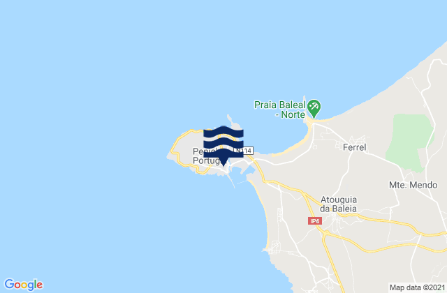 Peniche, Portugalの潮見表地図