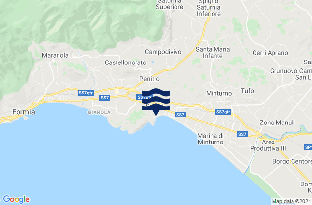 Penitro, Italyの潮見表地図