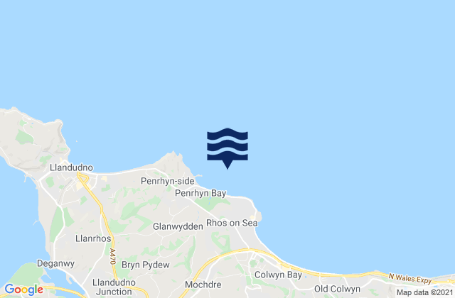 Penrhyn Bay, United Kingdomの潮見表地図